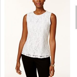Kasper Vanilla Ice Lace Top! NEW!